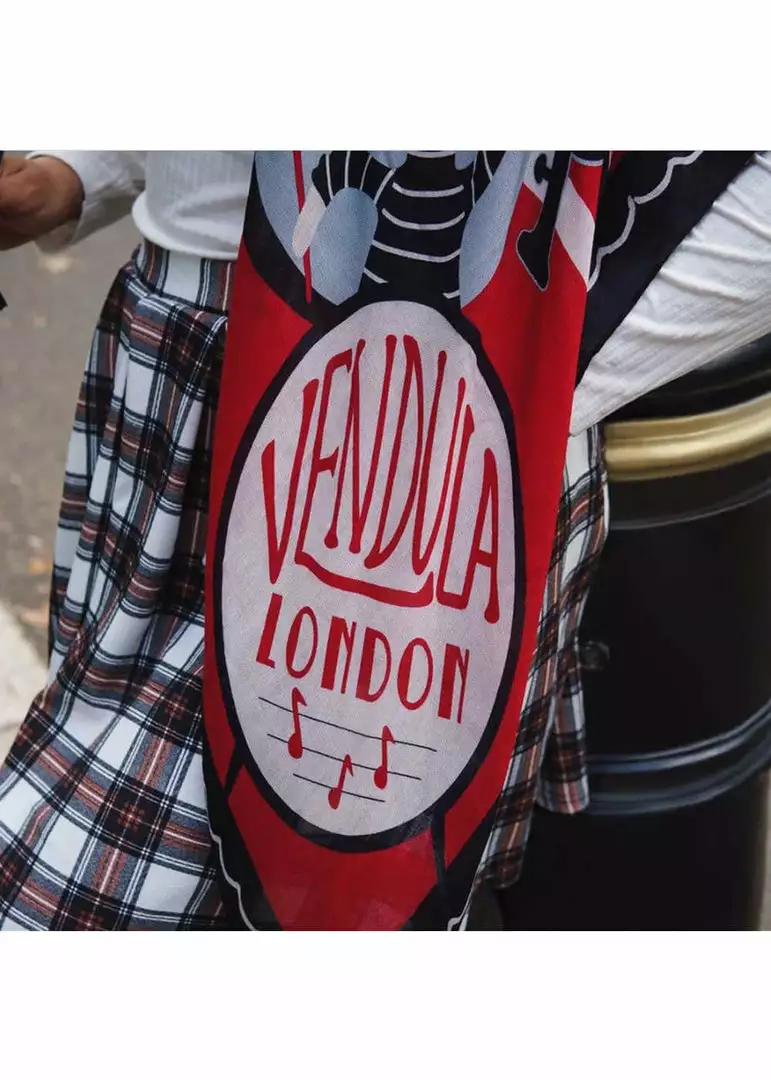 Vendula London House Of Jazz Scarf Red New In 6 Vendula London House Of Jazz Scarf Red New In
