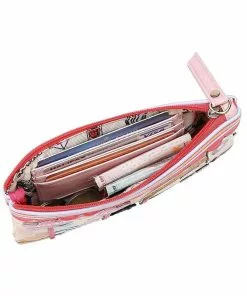 New In Vendula London Vinyl Zipper Coin Purse Wallet Multi