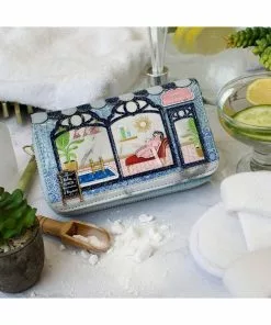 Vendula London Posh Paws Spa Dog Wallet Medium Blue New In