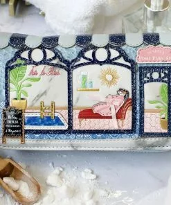 Vendula London Posh Paws Spa Dog Wallet Medium Blue New In