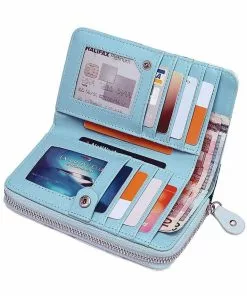 Vendula London Posh Paws Spa Dog Wallet Medium Blue New In