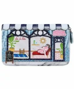Vendula London Posh Paws Spa Dog Wallet Medium Blue New In