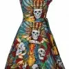 Victory Parade Rosa Royal Skulls 50's Swing Dress 2 Victory Parade Rosa Royal Skulls 50's Swing Dress