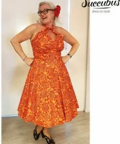 Victory Parade Sissy Warrata 50's Swing Dress Red New In