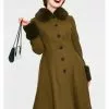 Voodoo Vixen Erin 40's Coat Olive Green 1 Voodoo Vixen Erin 40's Coat Olive Green