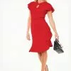 Voodoo Vixen Nessy 40's Dress Red New In