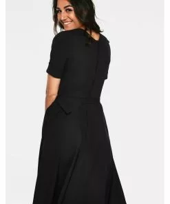 New In Voodoo Vixen Lucia 50's Midi Swing Dress Black 11 New In Voodoo Vixen Lucia 50's Midi Swing Dress Black