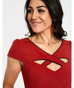 Voodoo Vixen Connie 50's Swing Dress Red