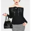 Voodoo Vixen Salma Spider Web 50's Top Black 2 Voodoo Vixen Salma Spider Web 50's Top Black