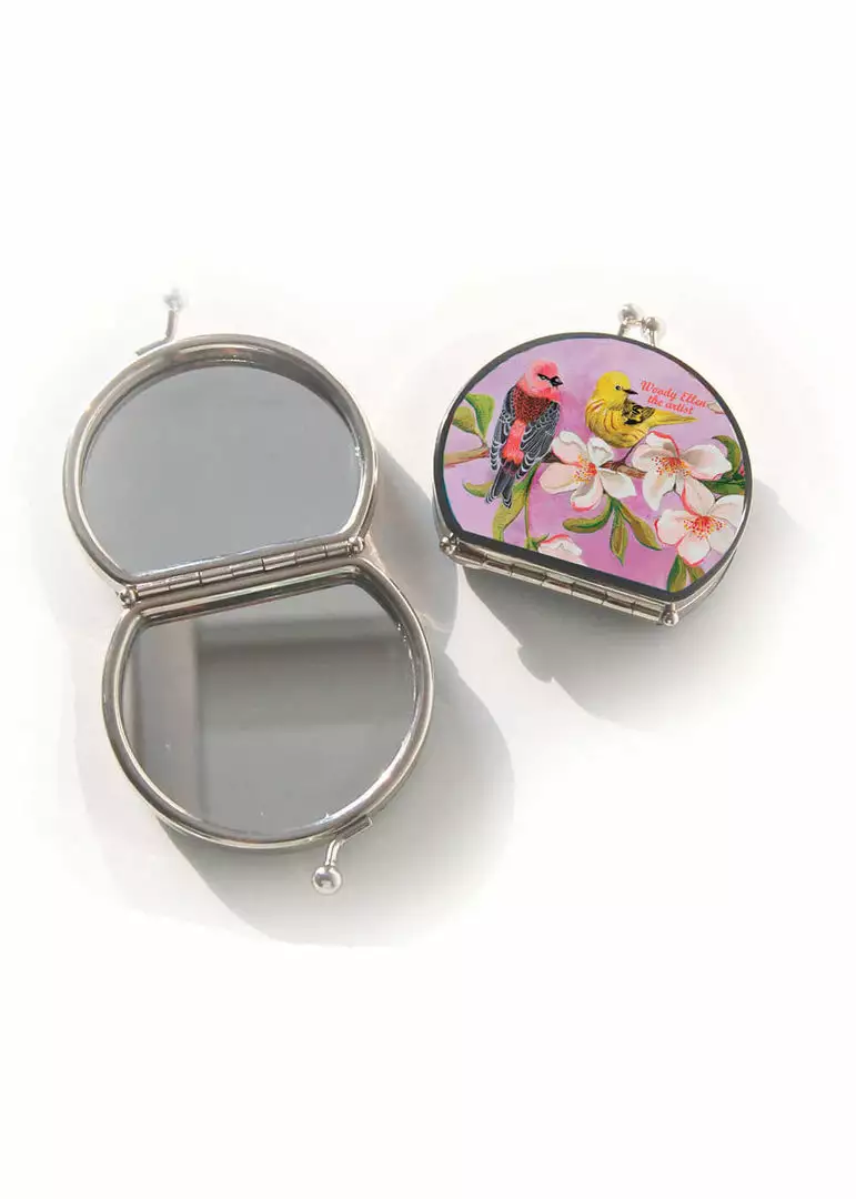 New In Woody Ellen Bloom 50's Compact Mirror 3 New In Woody Ellen Bloom 50's Compact Mirror