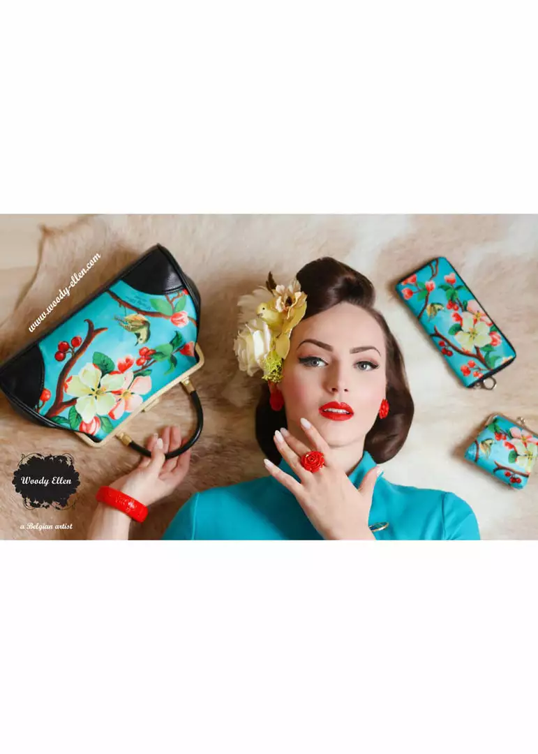 New In Woody Ellen Blossom 50's Wallet 5 New In Woody Ellen Blossom 50's Wallet