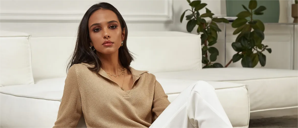 Succubus Store -Succubus Store Woman Wearing Sleek Dress Pants Stock Photo